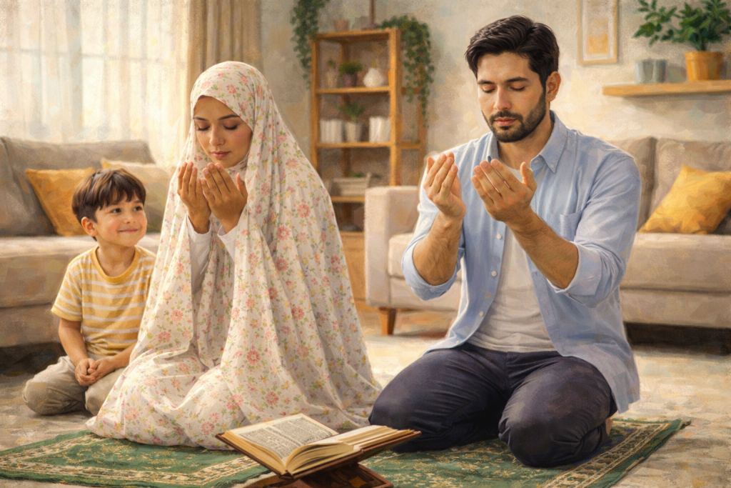 کیفیت نماز والدین